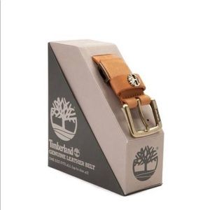 Timberland Logo Genuine Leather Belt